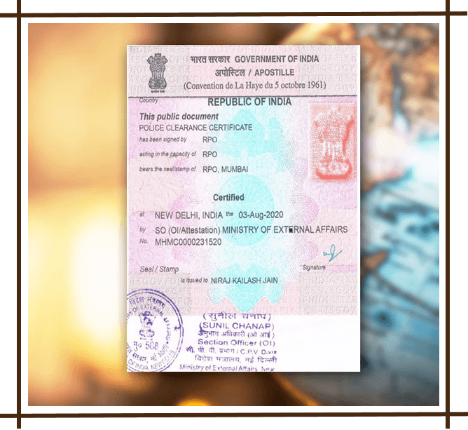 Indian police clearance